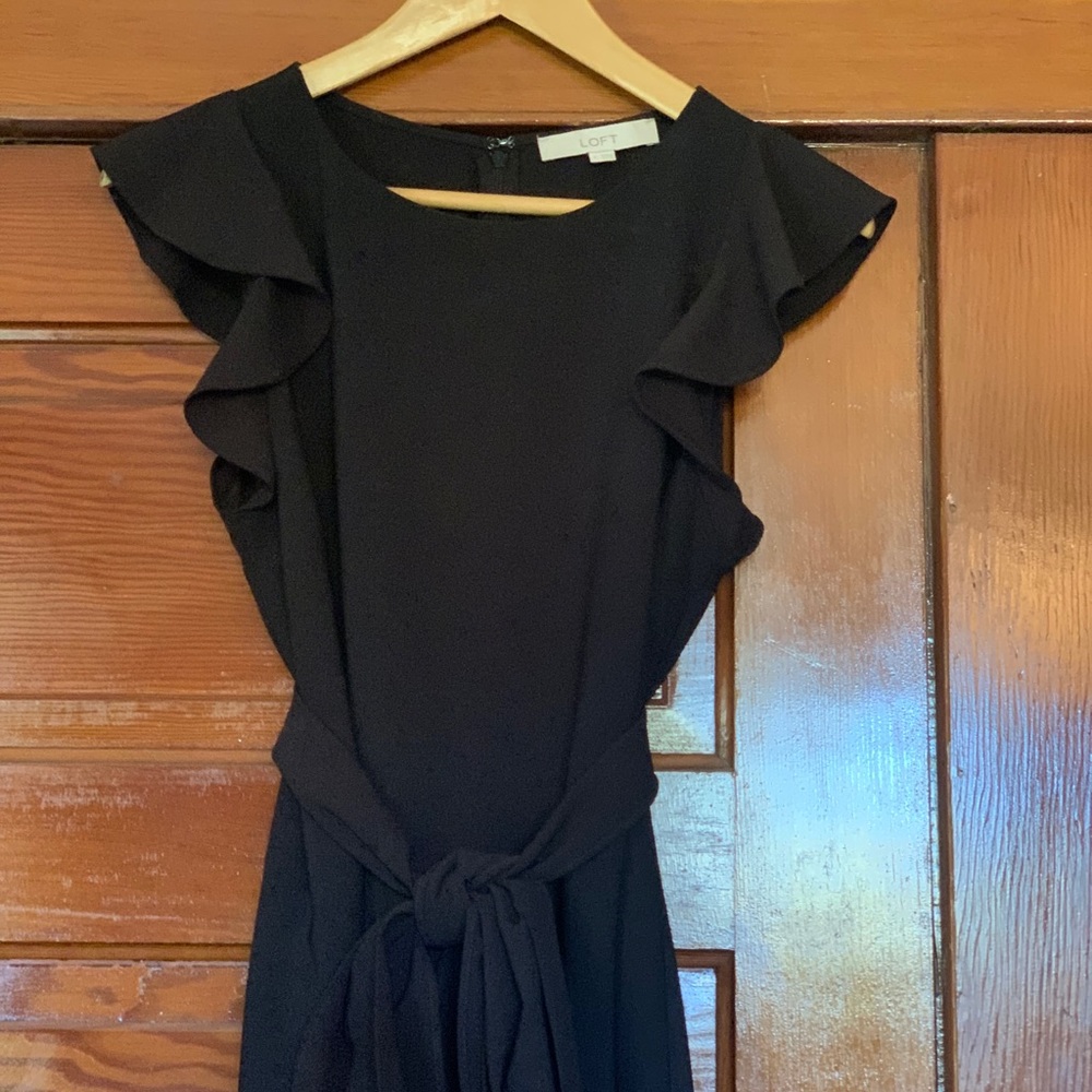 Black dress with sash